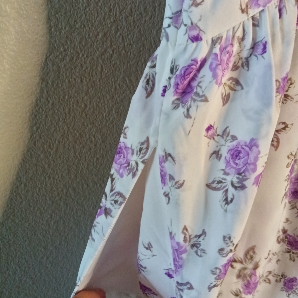 Scarlet Darkness Floral Corset Dress Green Purple Cami Small - Picture 8 of 14